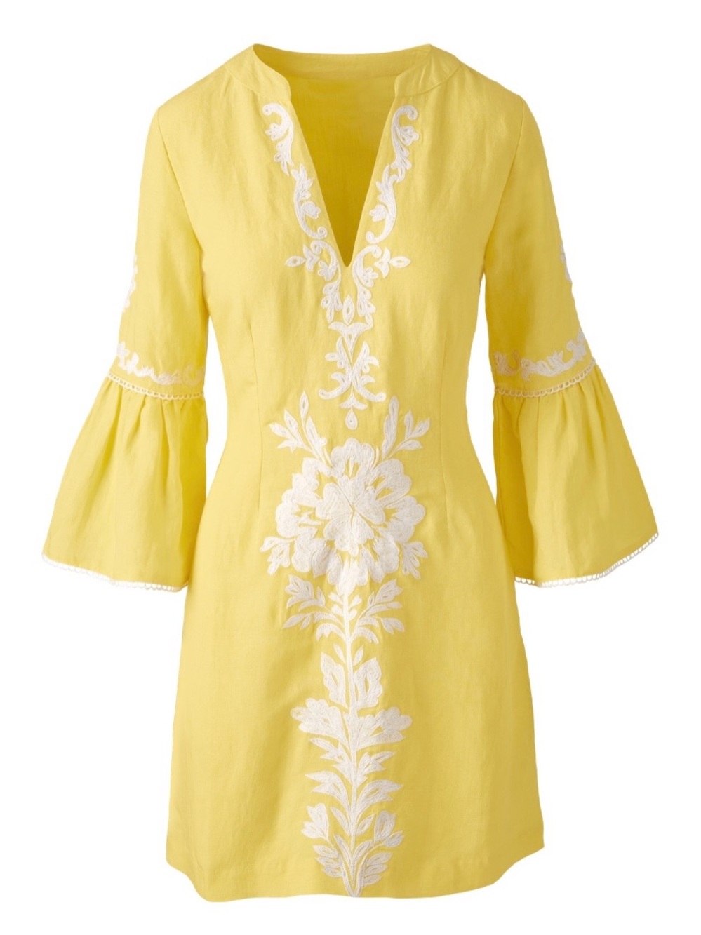 Boston Proper Yellow Lightweight Dress